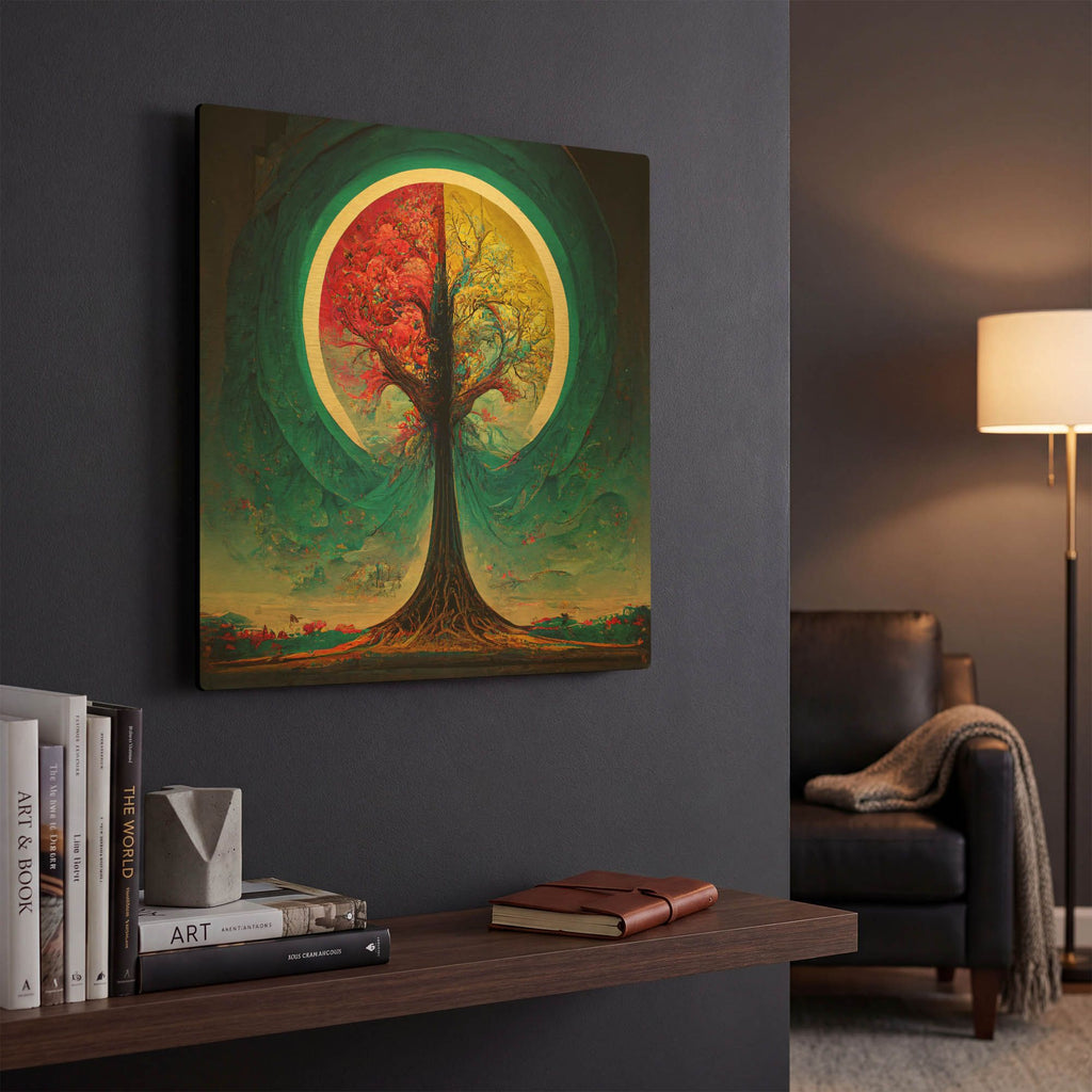'Tree Of Life 9' By Ray Heere Gold Metal Wall Art