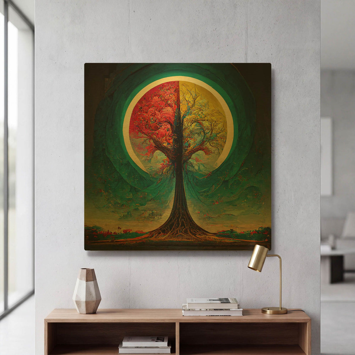'Tree Of Life 9' By Ray Heere Gold Metal Wall Art