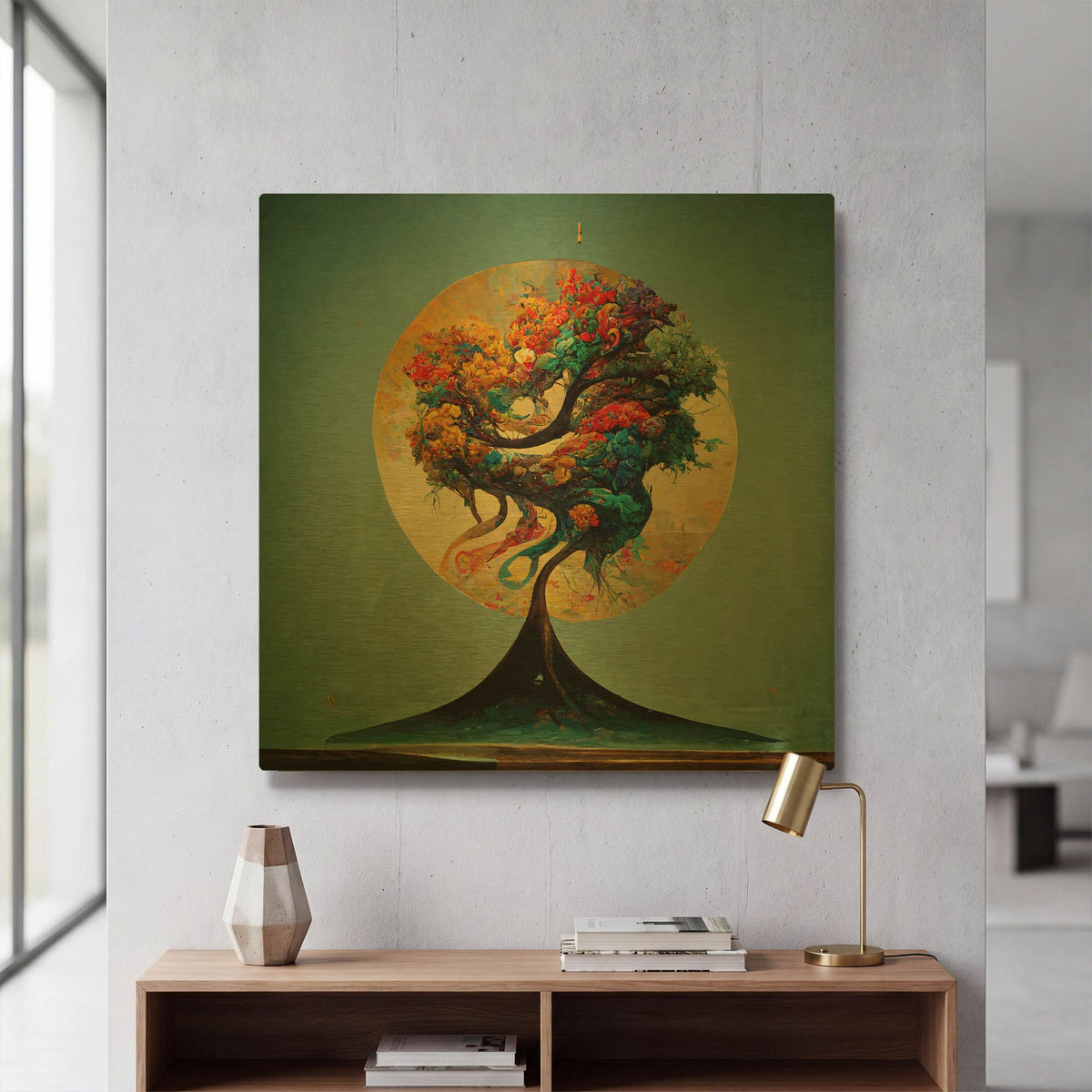 'Tree Of Life 10' By Ray Heere Gold Metal Wall Art