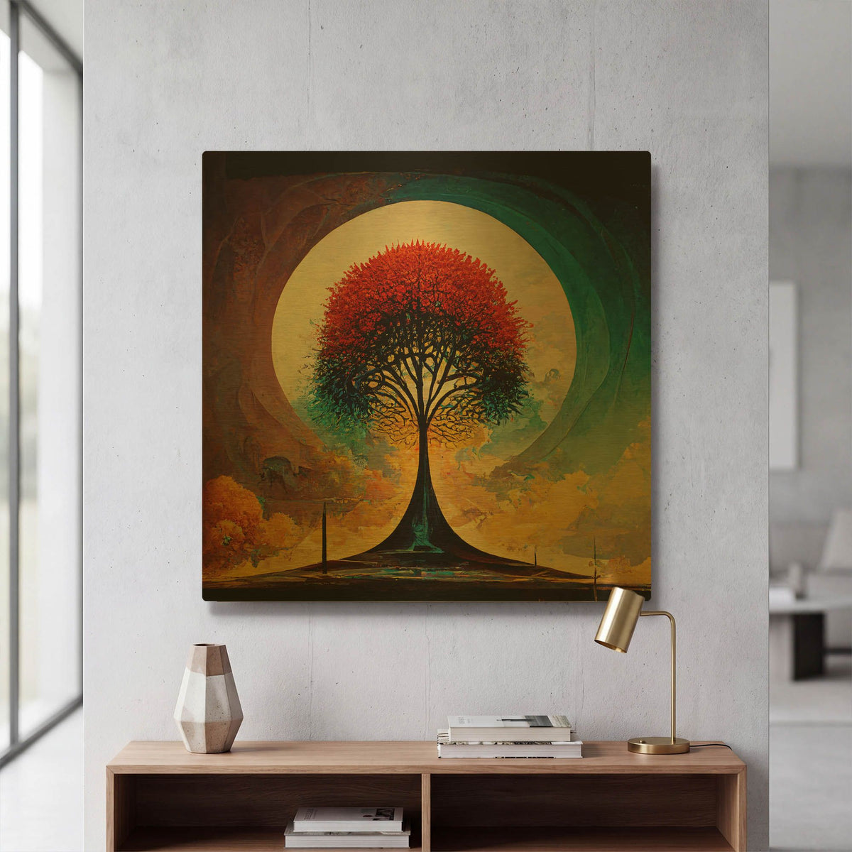 'Tree Of Life 11' By Ray Heere Gold Metal Wall Art