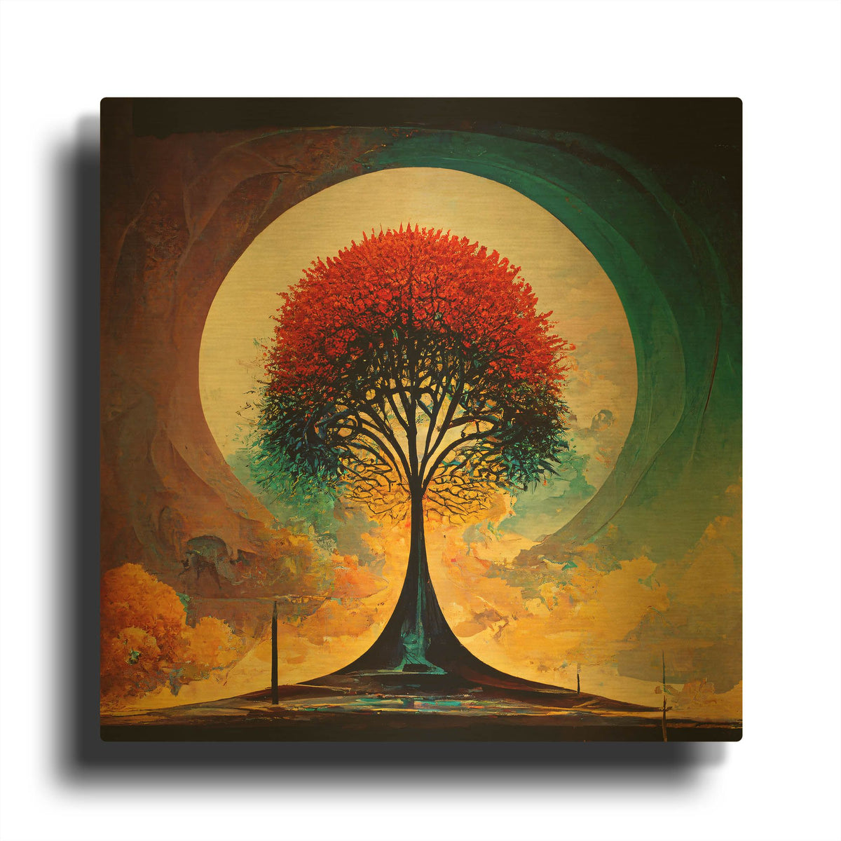 'Tree Of Life 11' By Ray Heere Gold Metal Wall Art
