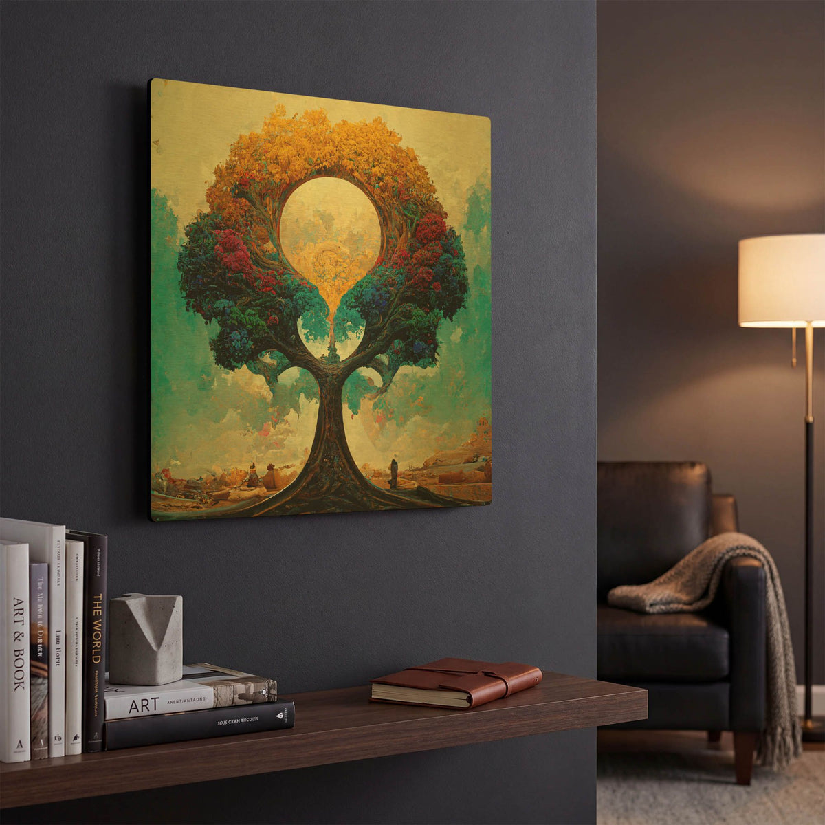 'Tree Of Life 12' By Ray Heere Gold Metal Wall Art