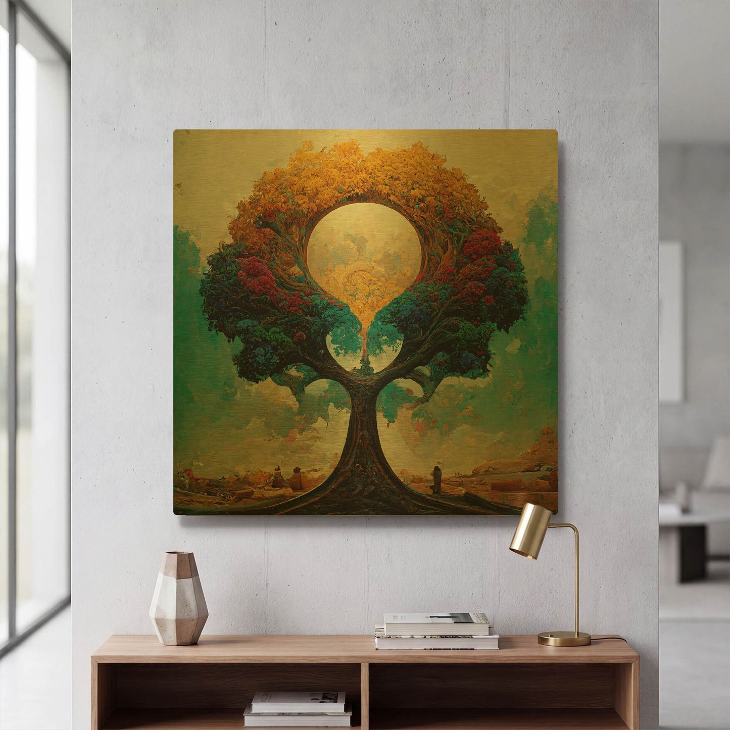 'Tree Of Life 12' By Ray Heere Gold Metal Wall Art