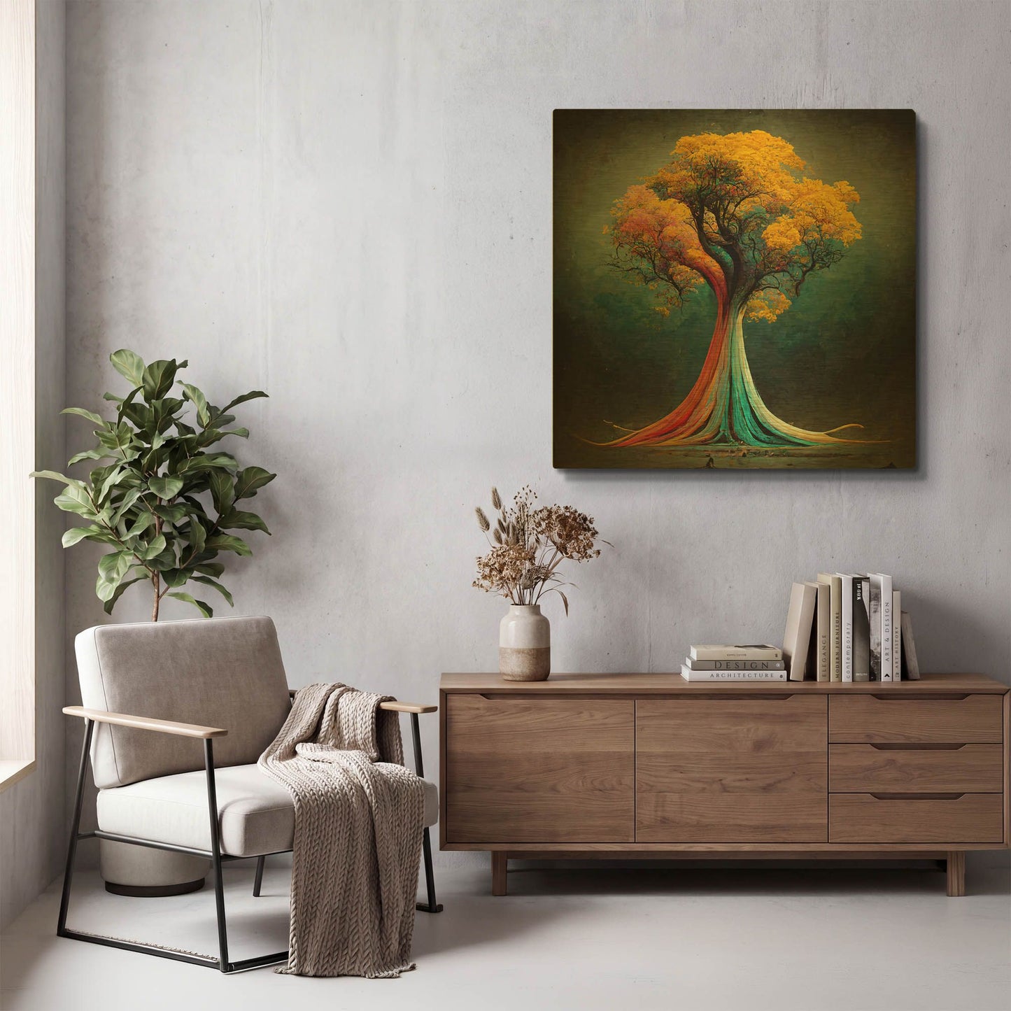 'Tree Of Life 13' By Ray Heere Gold Metal Wall Art