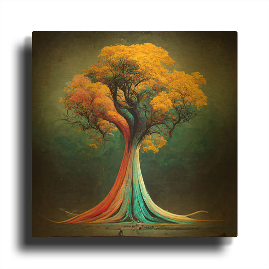 'Tree Of Life 13' By Ray Heere Gold Metal Wall Art