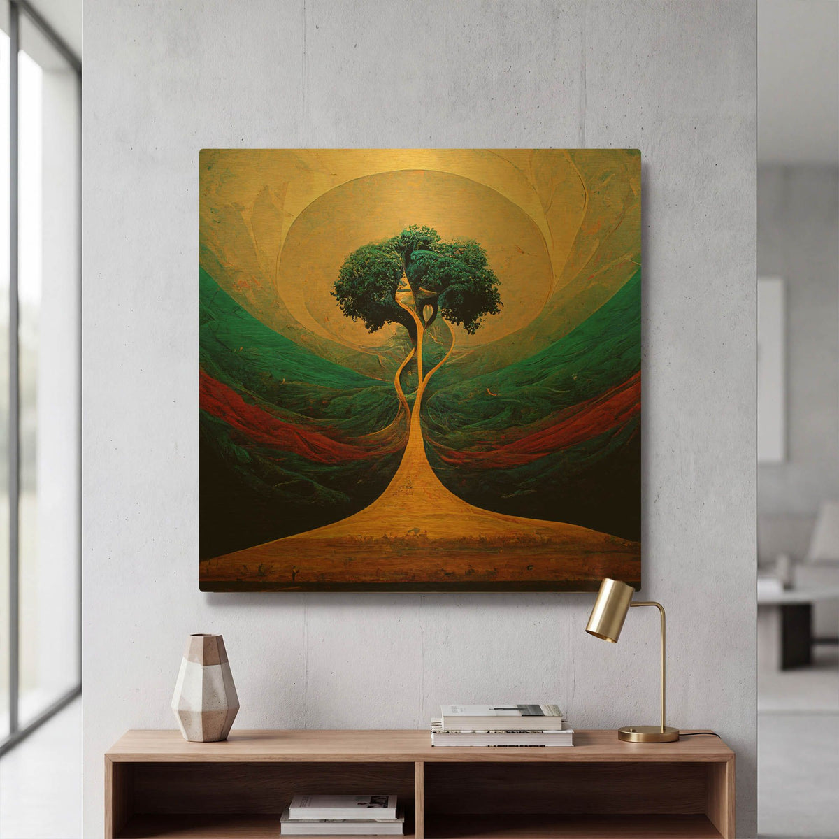 'Tree Of Life 14' By Ray Heere Gold Metal Wall Art