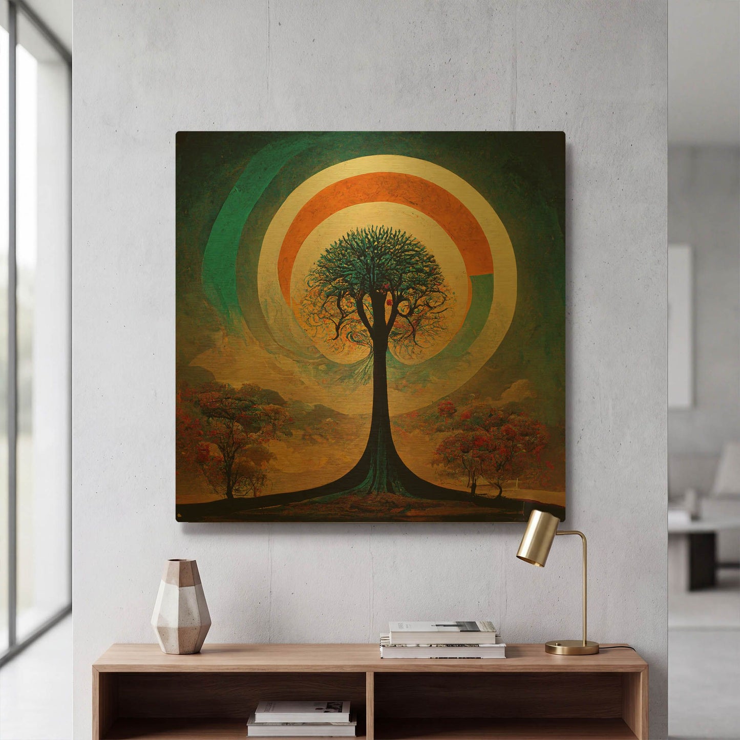 'Tree Of Life 15' By Ray Heere Gold Metal Wall Art