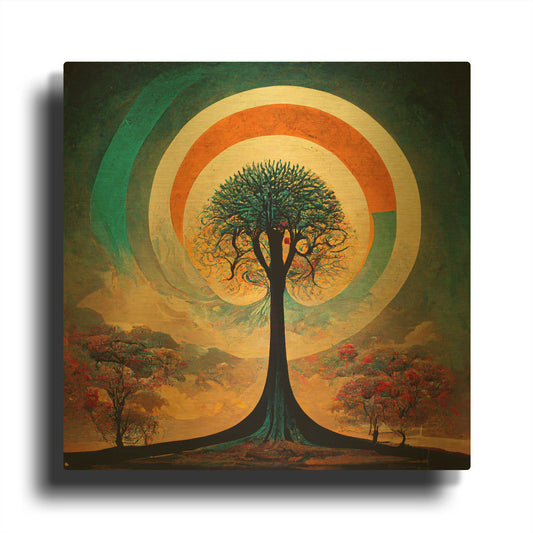 'Tree Of Life 15' By Ray Heere Gold Metal Wall Art