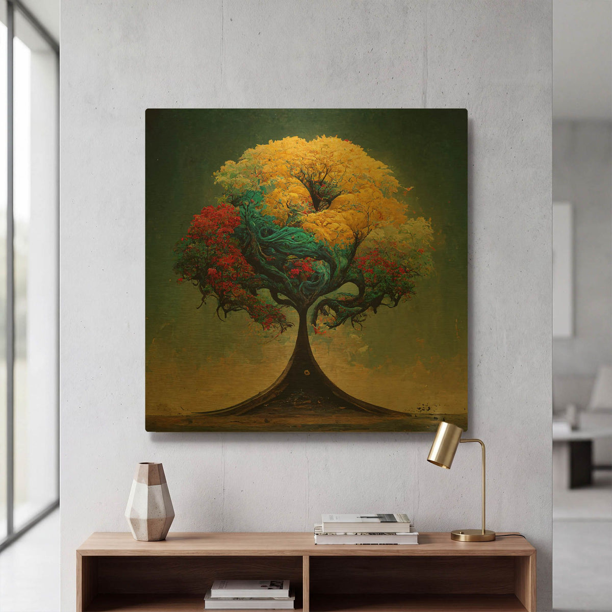 'Tree Of Life 16' By Ray Heere Gold Metal Wall Art
