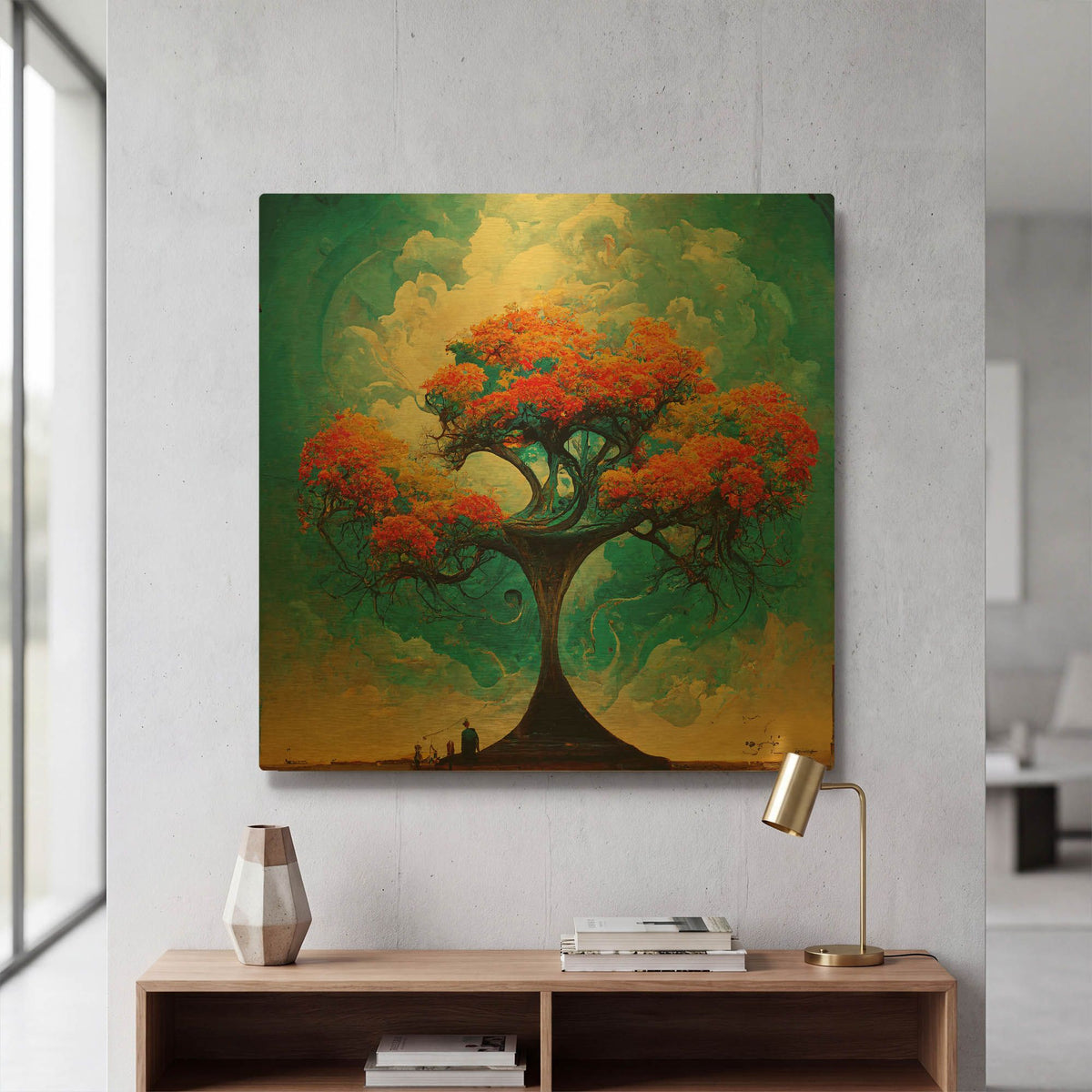 'Tree Of Life 17' By Ray Heere Gold Metal Wall Art