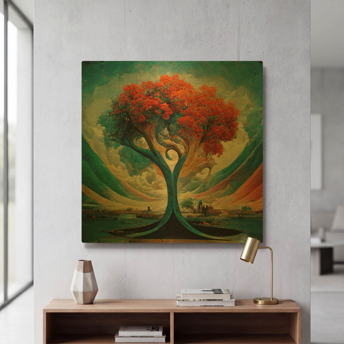 'Tree Of Life 18' By Ray Heere Gold Metal Wall Art