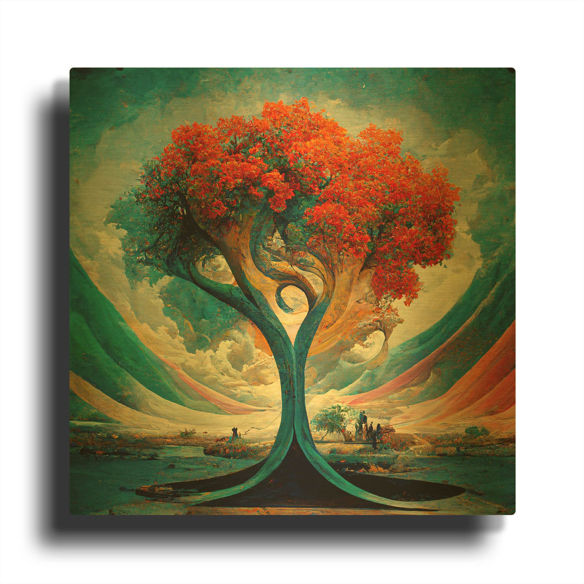 'Tree Of Life 18' By Ray Heere Gold Metal Wall Art