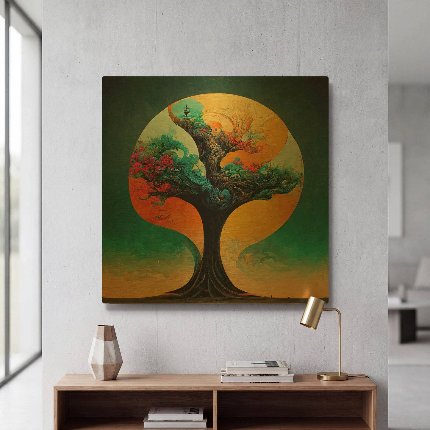 'Tree Of Life 19' By Ray Heere Gold Metal Wall Art