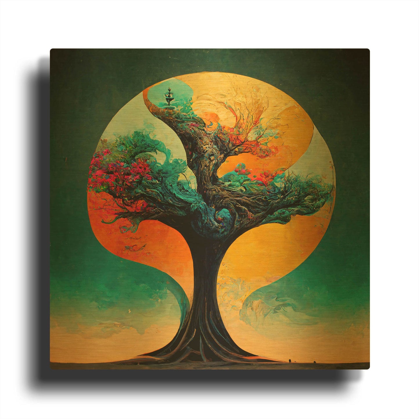 'Tree Of Life 19' By Ray Heere Gold Metal Wall Art