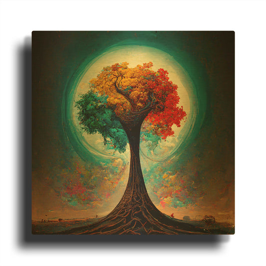 'Tree Of Life 20' By Ray Heere Gold Metal Wall Art