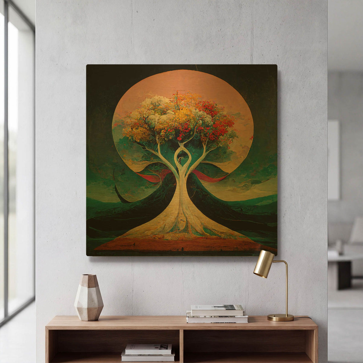 'Tree Of Life 22' By Ray Heere Gold Metal Wall Art