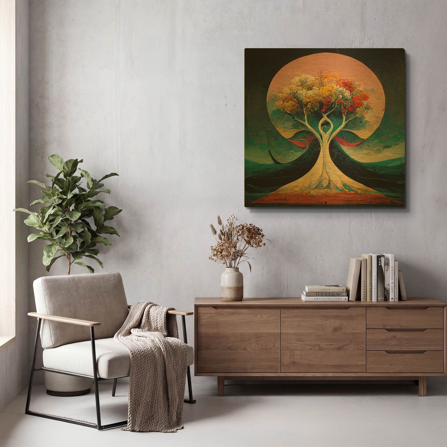 'Tree Of Life 22' By Ray Heere Gold Metal Wall Art