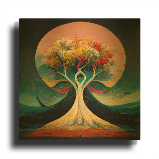'Tree Of Life 22' By Ray Heere Gold Metal Wall Art