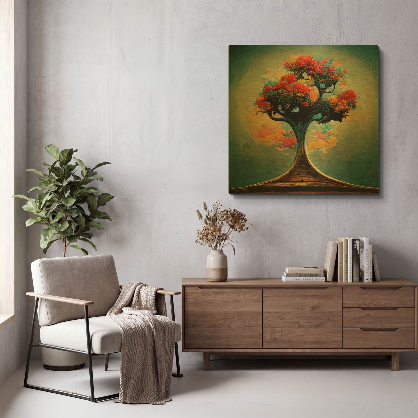 'Tree Of Life 23' By Ray Heere Gold Metal Wall Art
