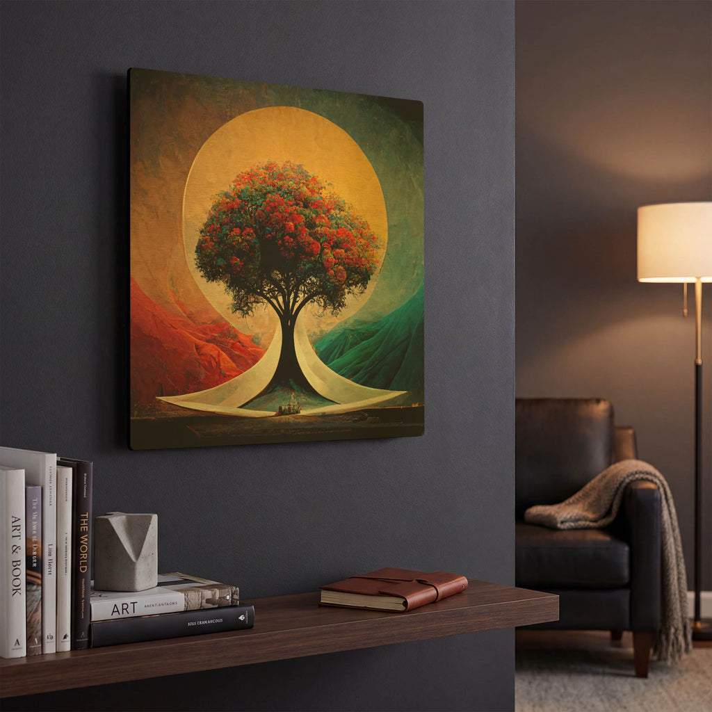 'Tree Of Life 24' By Ray Heere Gold Metal Wall Art