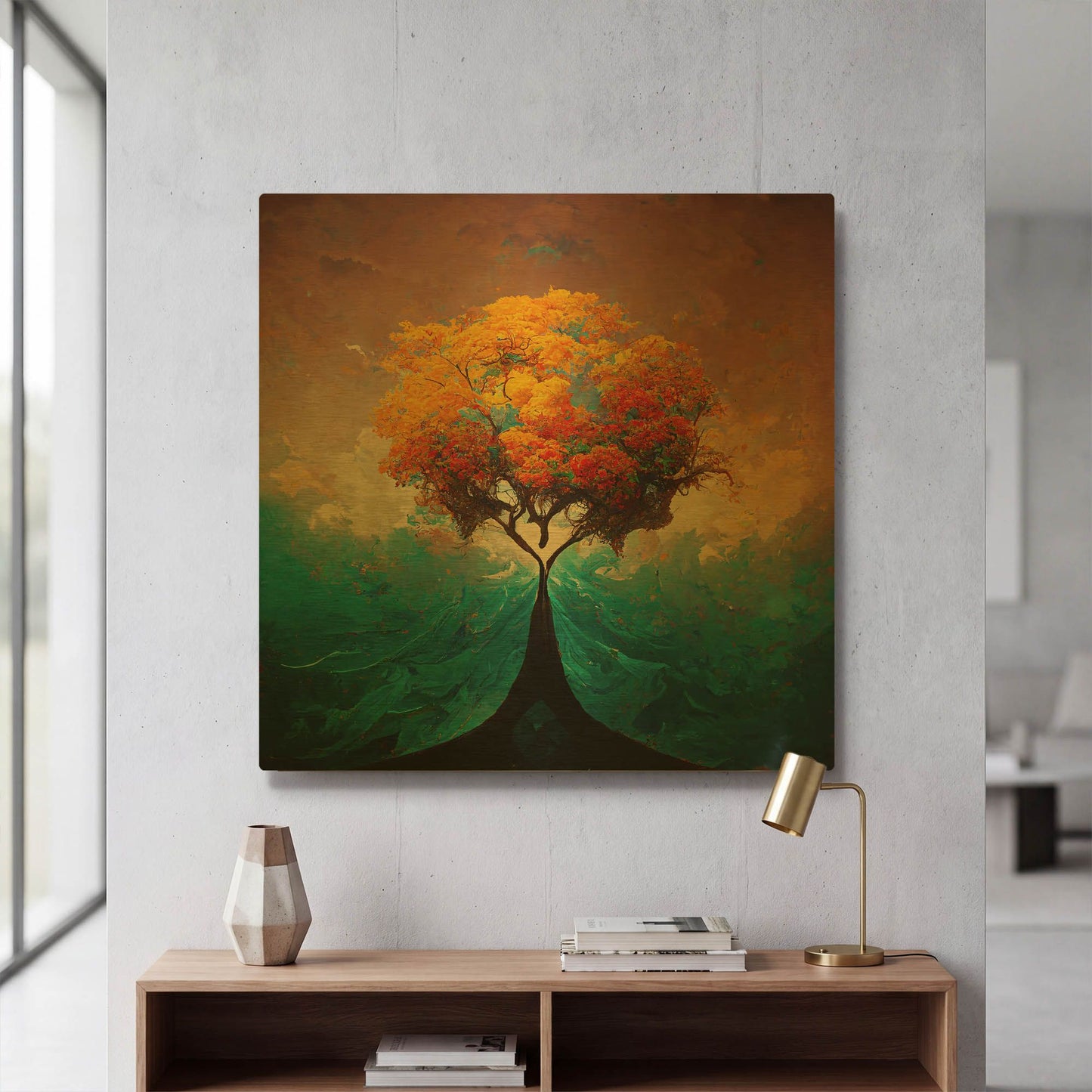 'Tree Of Life 25' By Ray Heere Gold Metal Wall Art