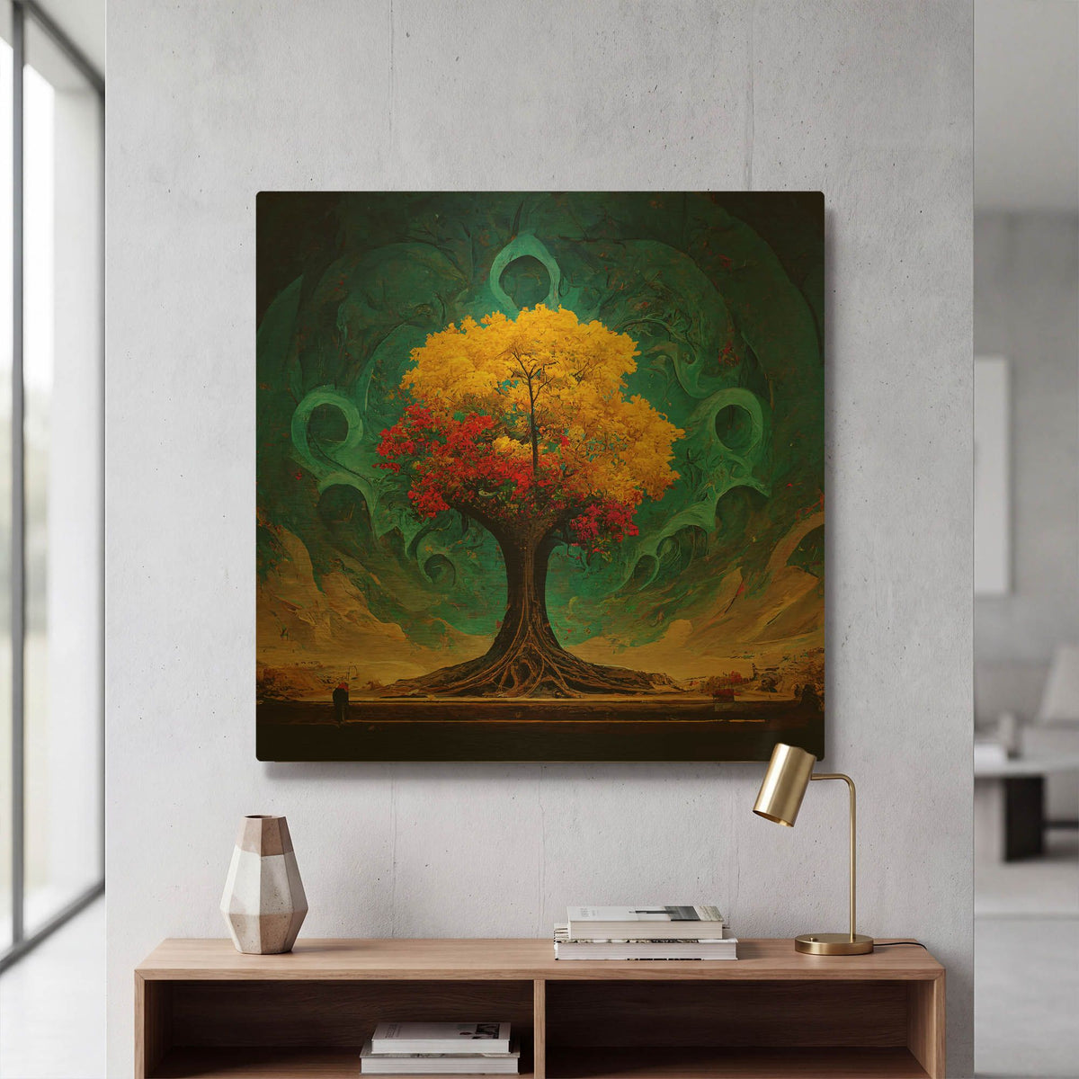 'Tree Of Life 26' By Ray Heere Gold Metal Wall Art