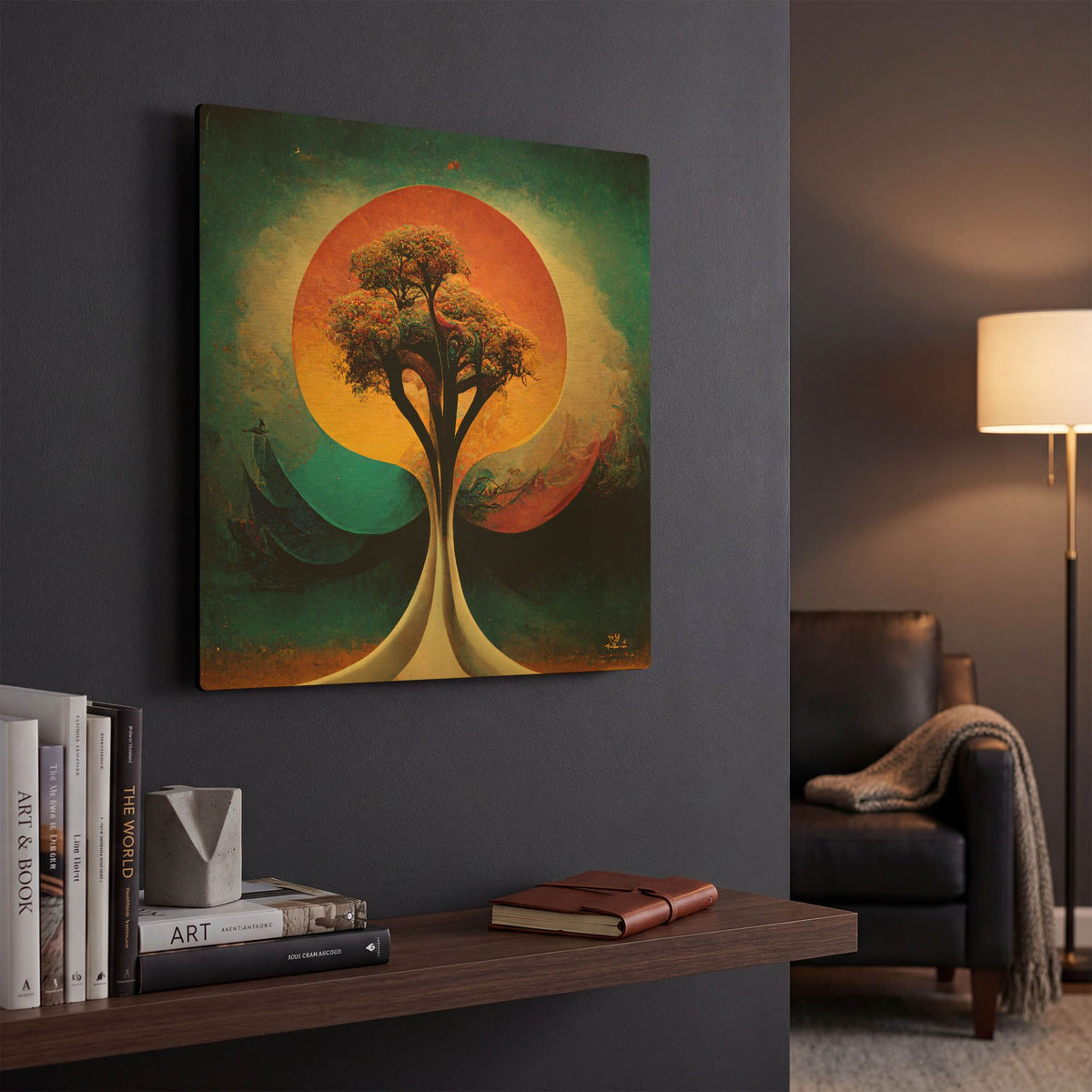 'Tree Of Life 28' By Ray Heere Gold Metal Wall Art