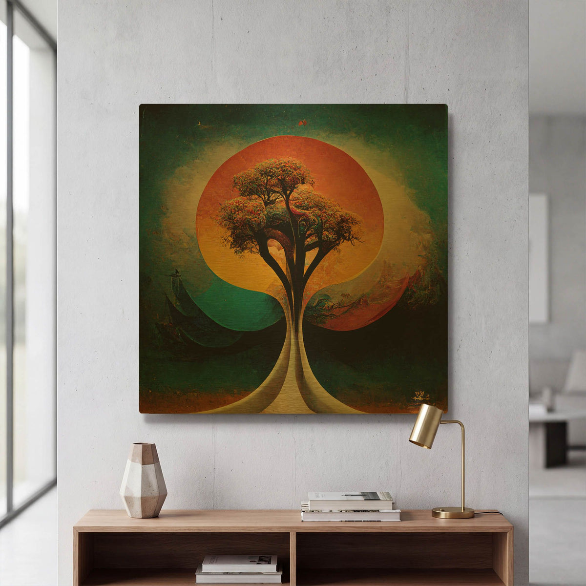'Tree Of Life 28' By Ray Heere Gold Metal Wall Art