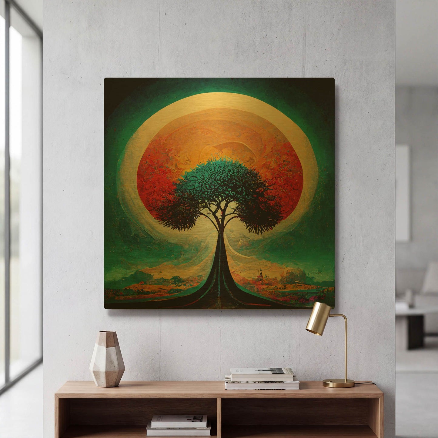 'Tree Of Life 29' By Ray Heere Gold Metal Wall Art