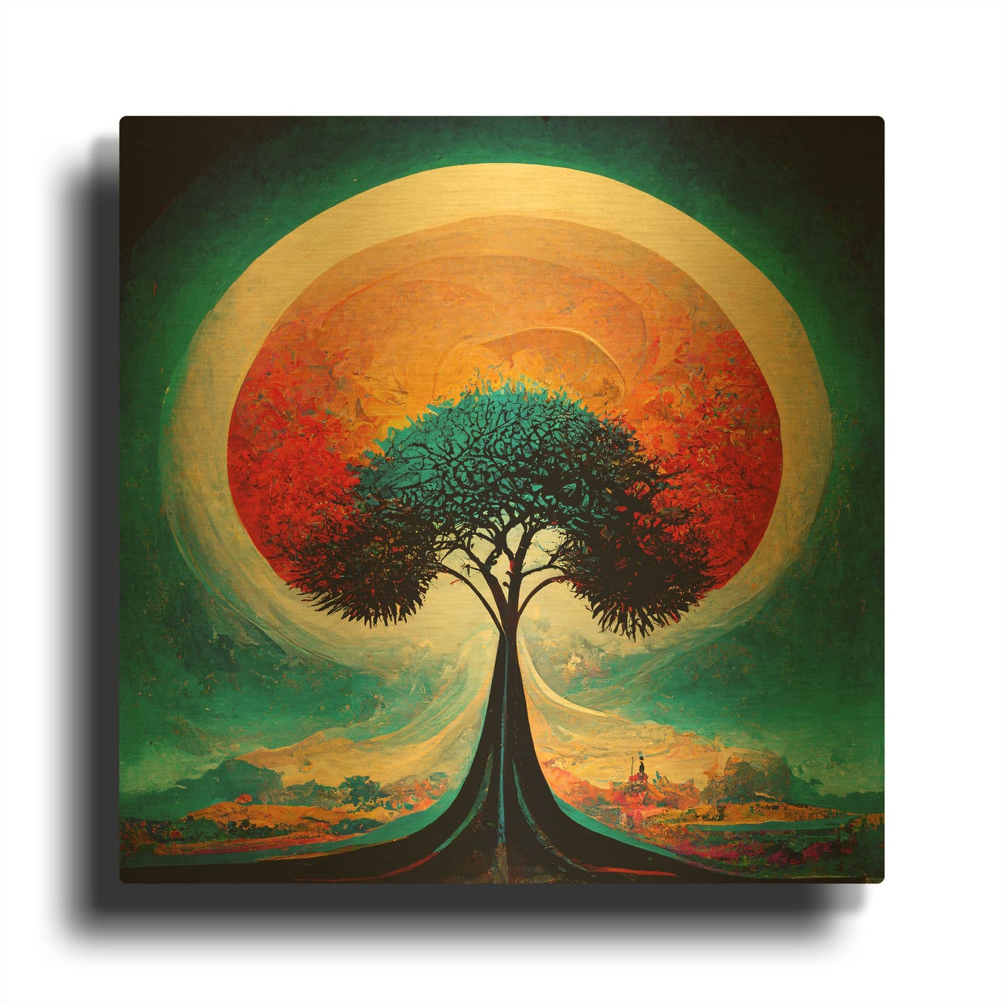 'Tree Of Life 29' By Ray Heere Gold Metal Wall Art