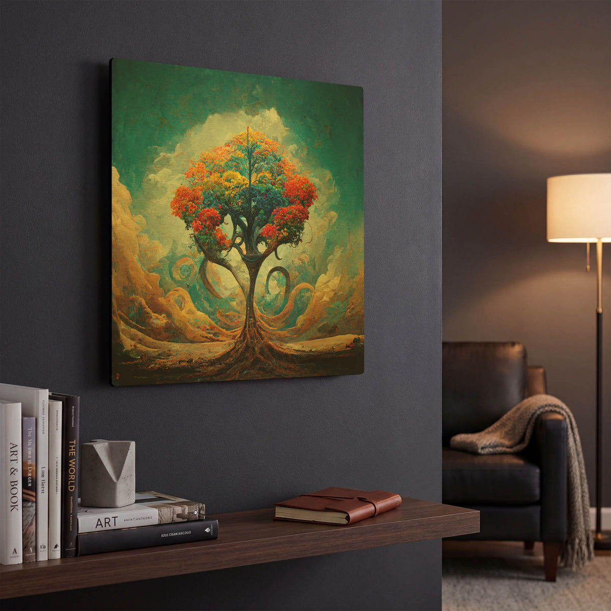 'Tree Of Life 30' By Ray Heere Gold Metal Wall Art