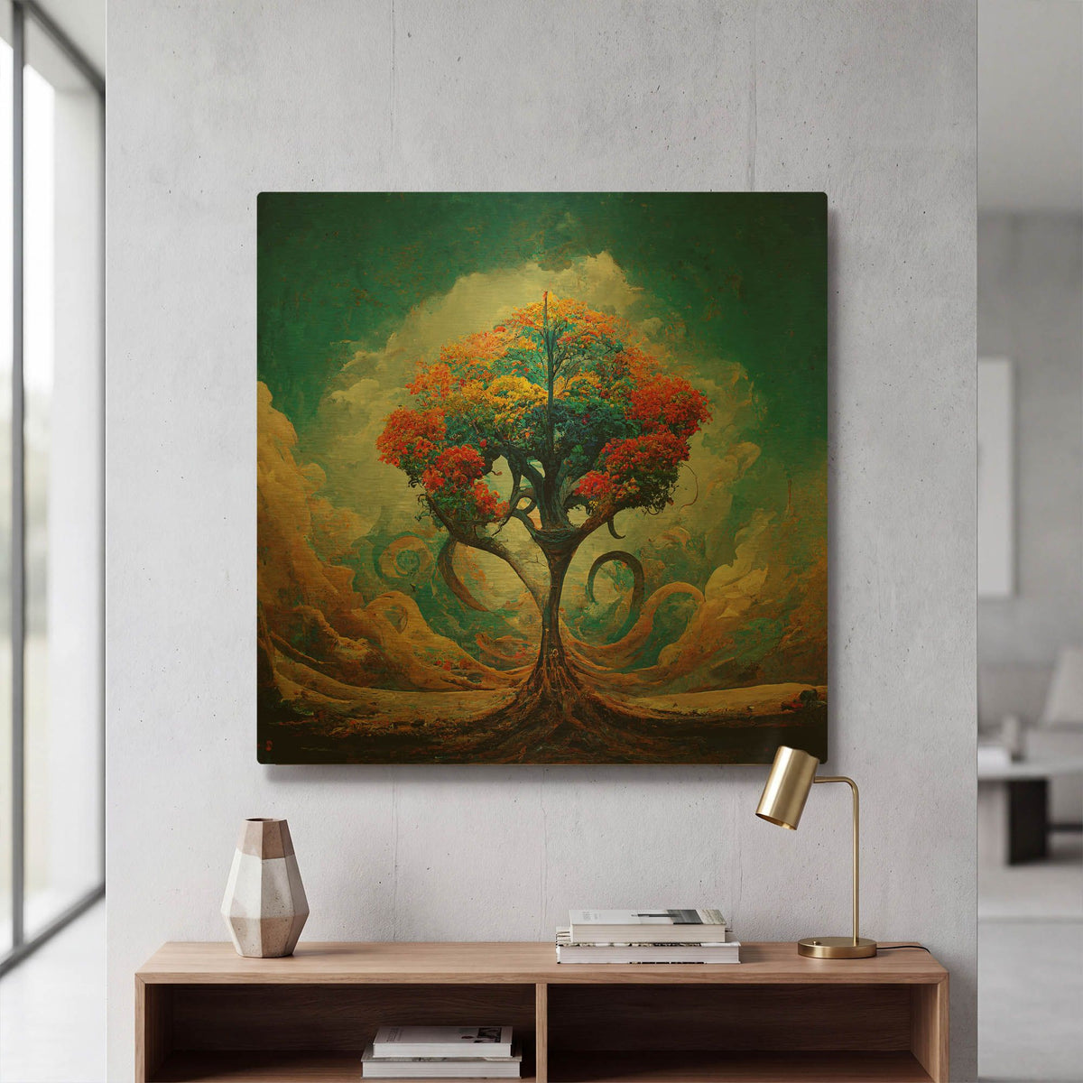 'Tree Of Life 30' By Ray Heere Gold Metal Wall Art