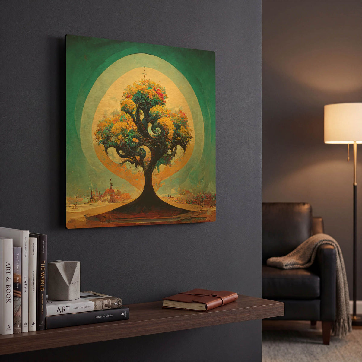 'Tree Of Life 31' By Ray Heere Gold Metal Wall Art