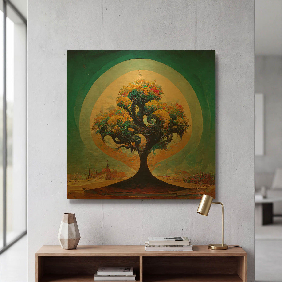 'Tree Of Life 31' By Ray Heere Gold Metal Wall Art