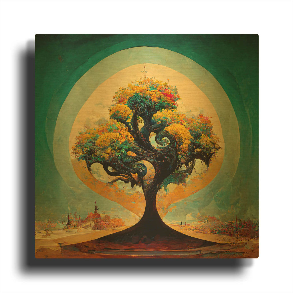 'Tree Of Life 31' By Ray Heere Gold Metal Wall Art
