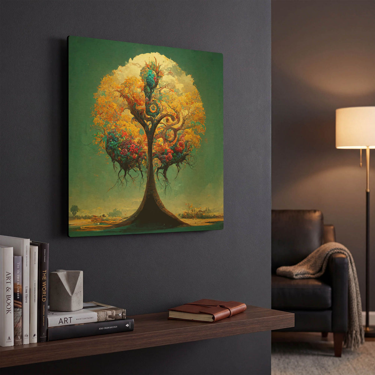'Tree Of Life 32' By Ray Heere Gold Metal Wall Art