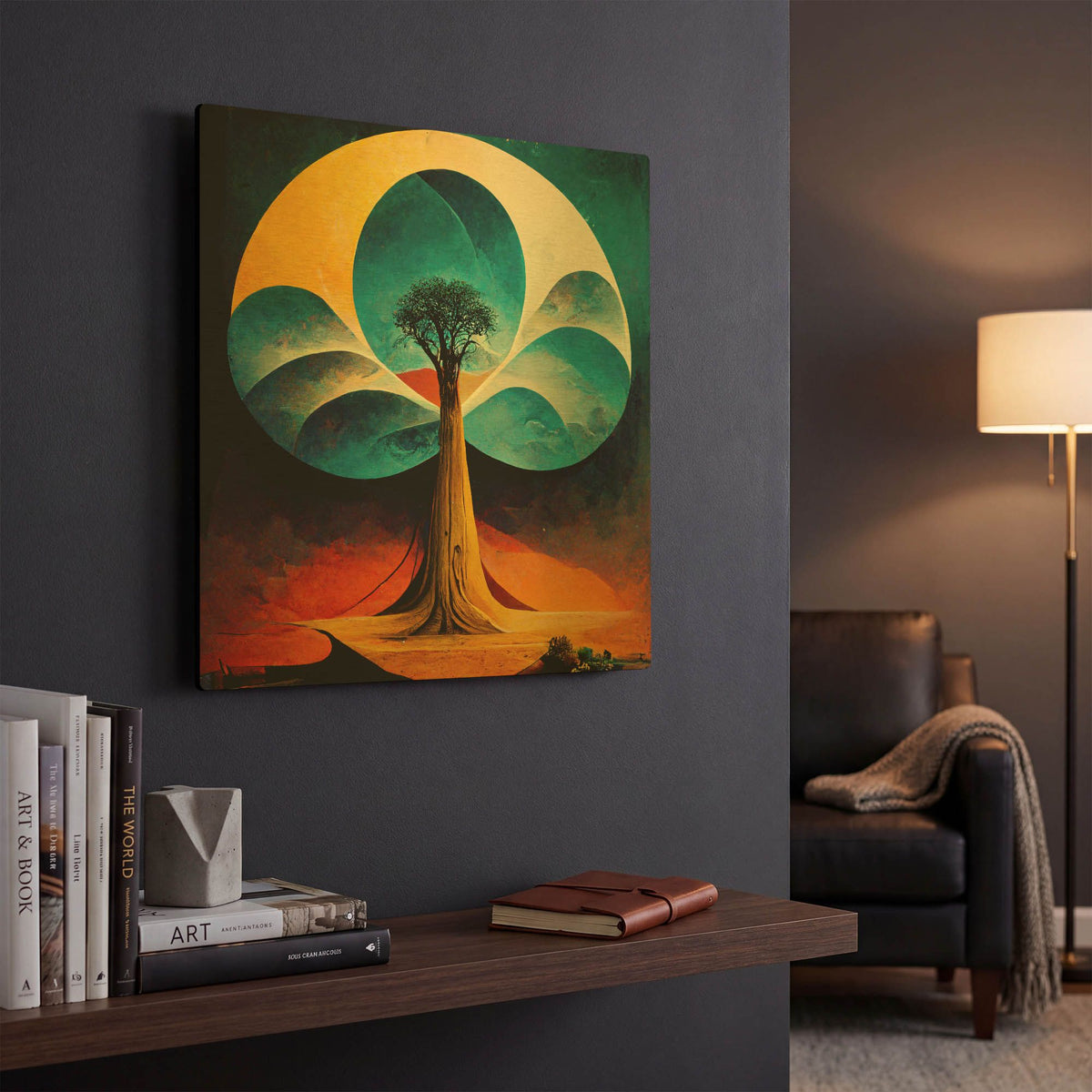 'Tree Of Life 34' By Ray Heere Gold Metal Wall Art