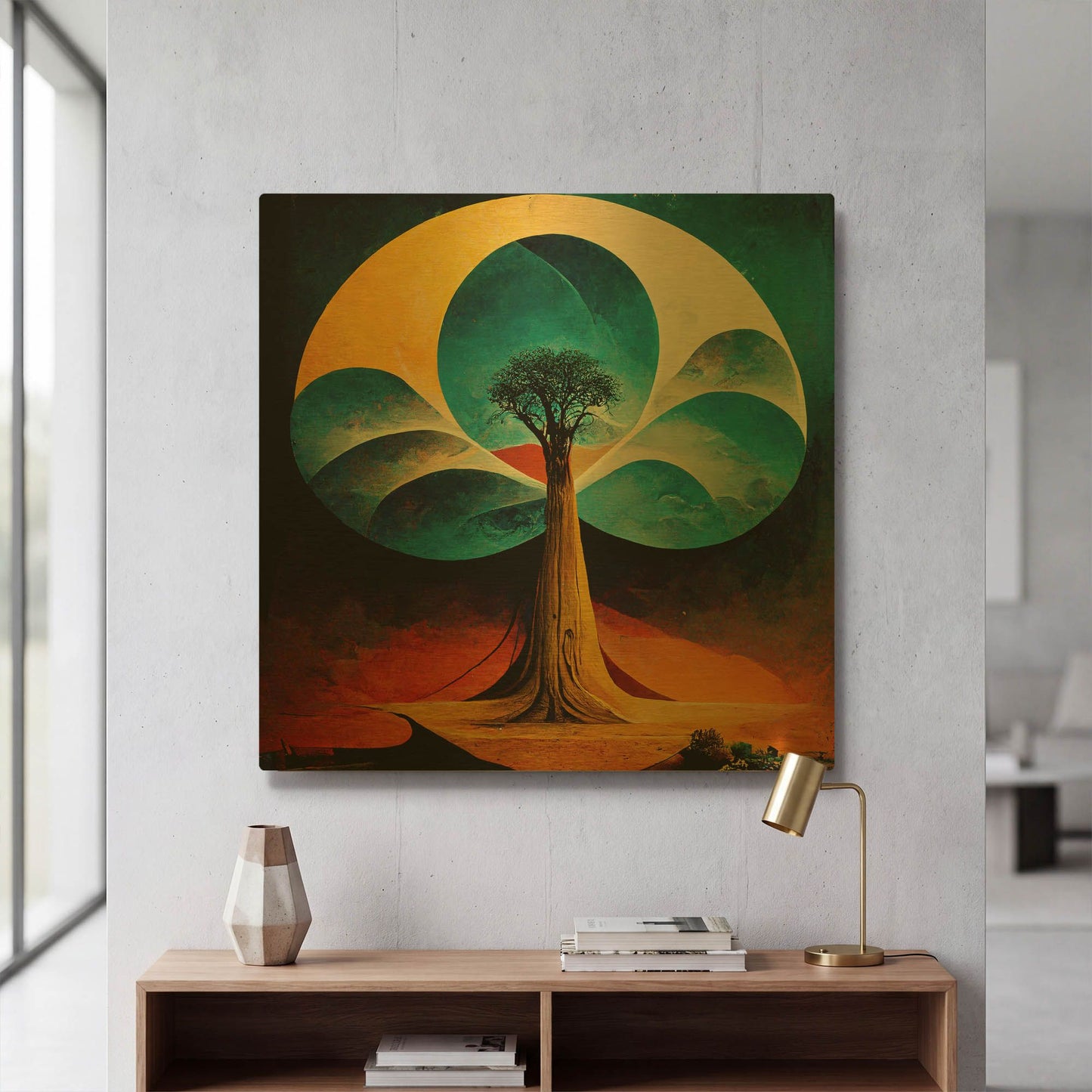 'Tree Of Life 34' By Ray Heere Gold Metal Wall Art