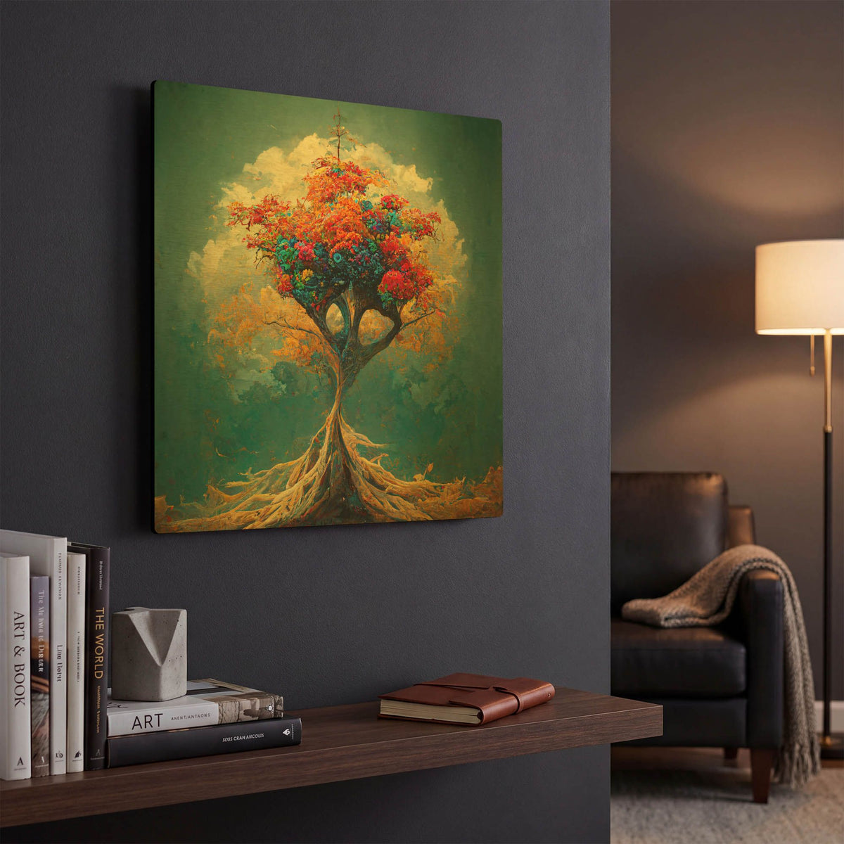 'Tree Of Life 35' By Ray Heere Gold Metal Wall Art