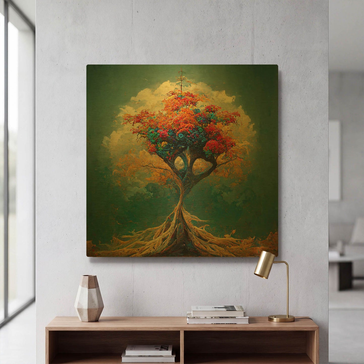 'Tree Of Life 35' By Ray Heere Gold Metal Wall Art