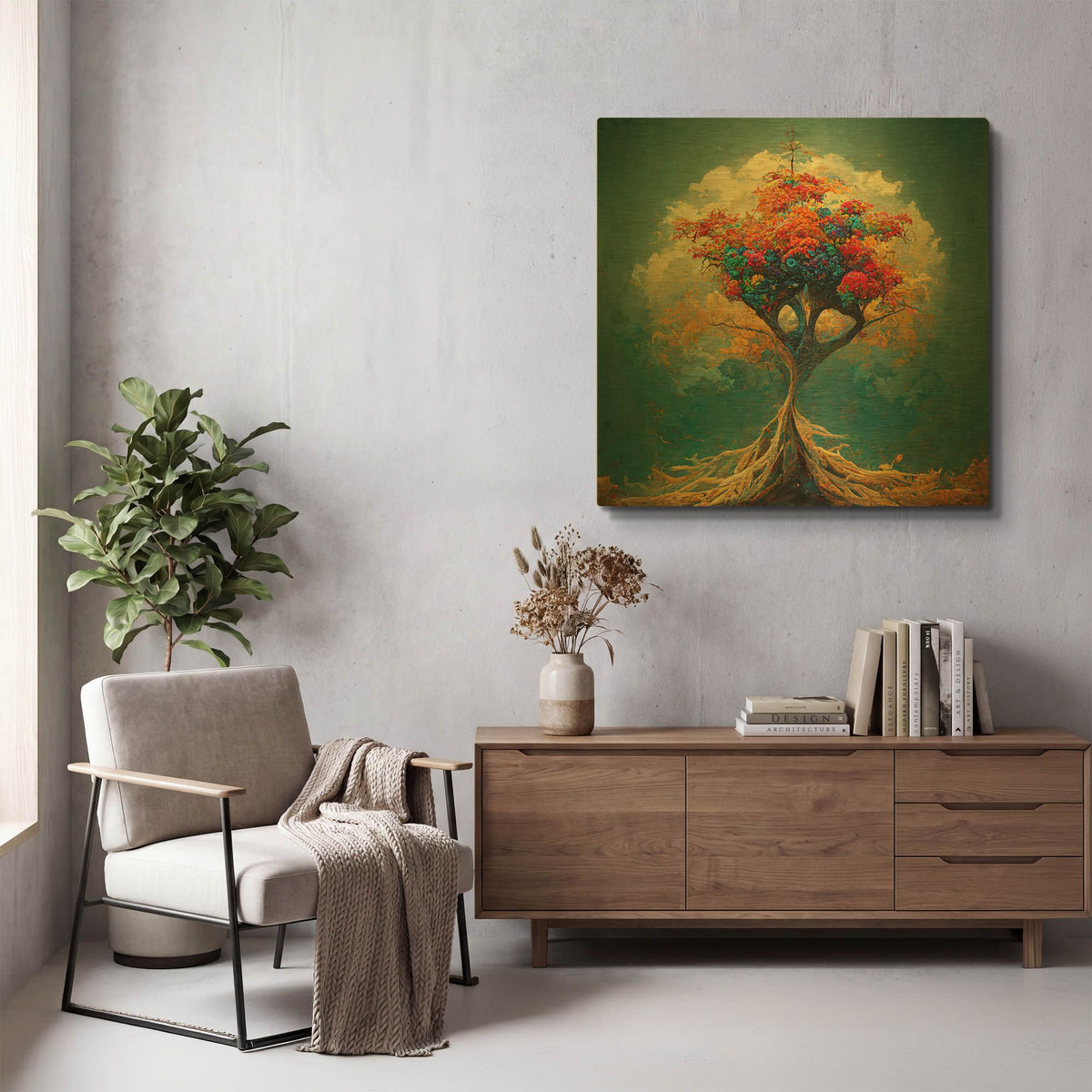 'Tree Of Life 35' By Ray Heere Gold Metal Wall Art