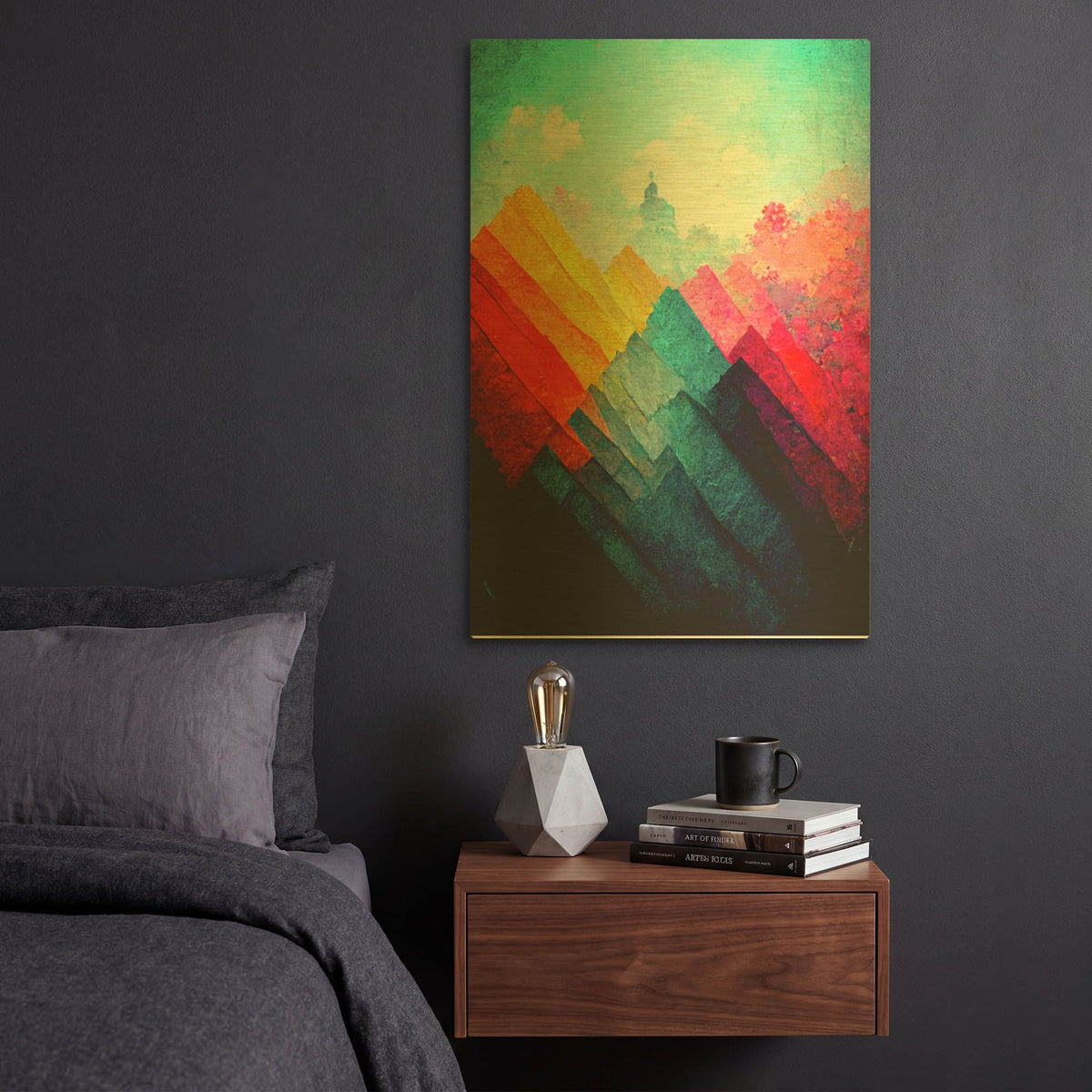 'Change Of Scenery 1' By Romantz Art Gold Metal Wall Art