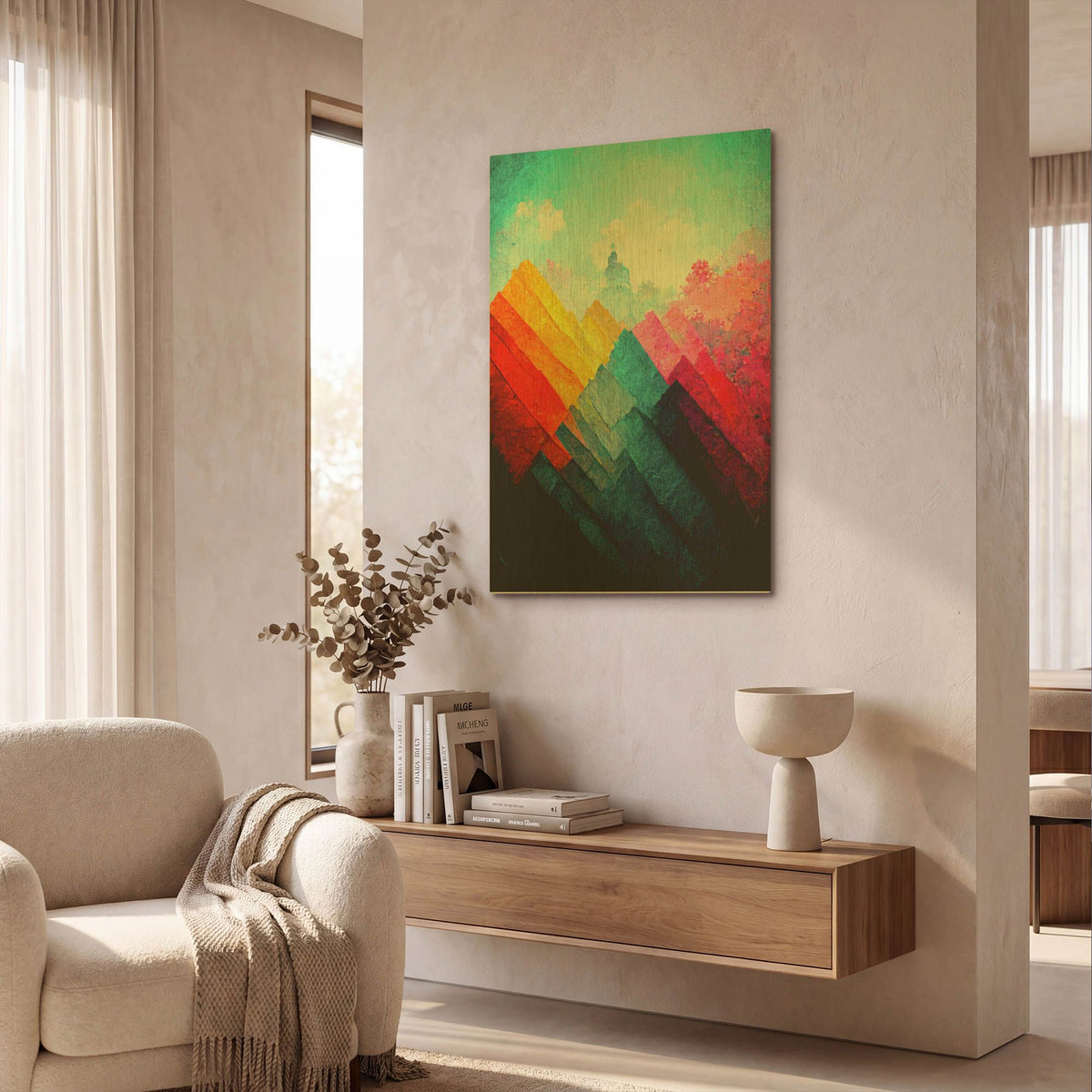 'Change Of Scenery 1' By Romantz Art Gold Metal Wall Art