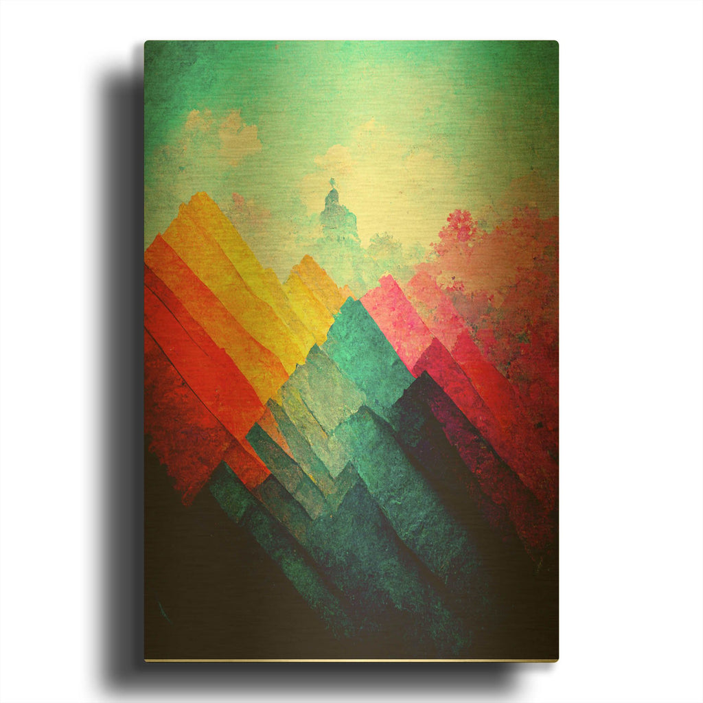 'Change Of Scenery 1' By Romantz Art Gold Metal Wall Art