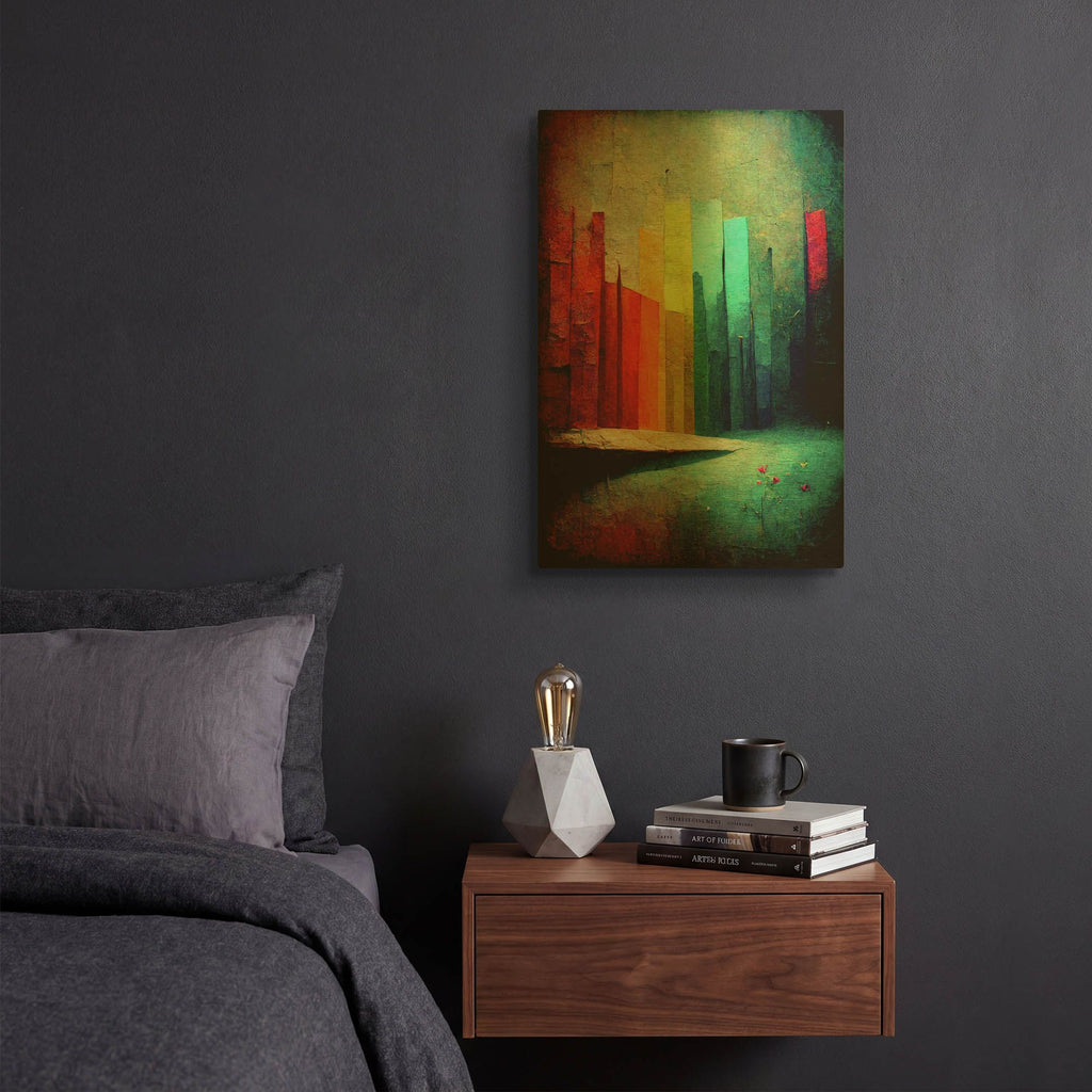 'Color Fortress' By Romantz Art Gold Metal Wall Art