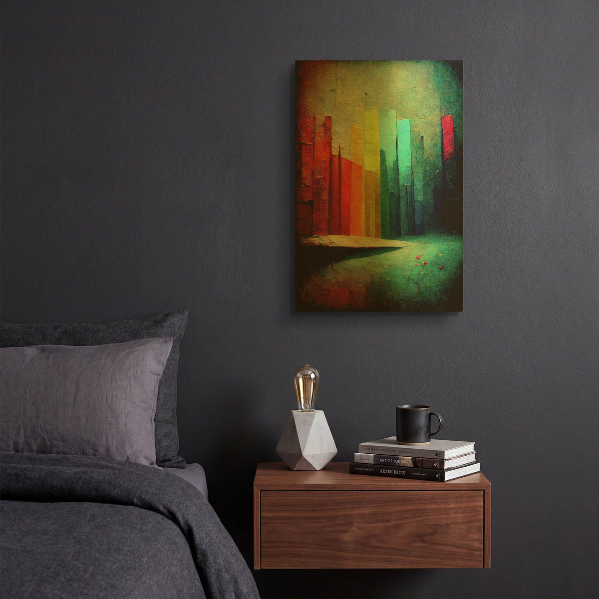 'Color Fortress' By Romantz Art Gold Metal Wall Art