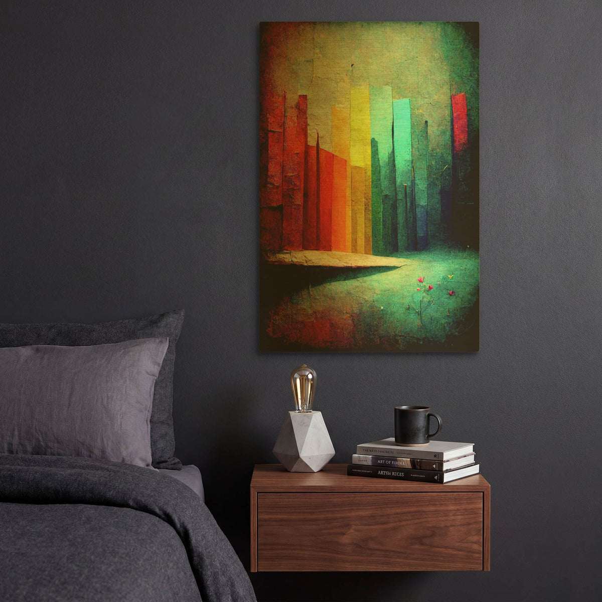 'Color Fortress' By Romantz Art Gold Metal Wall Art