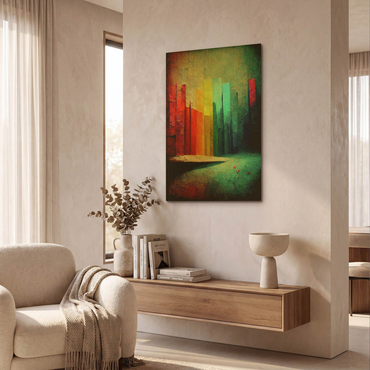 'Color Fortress' By Romantz Art Gold Metal Wall Art