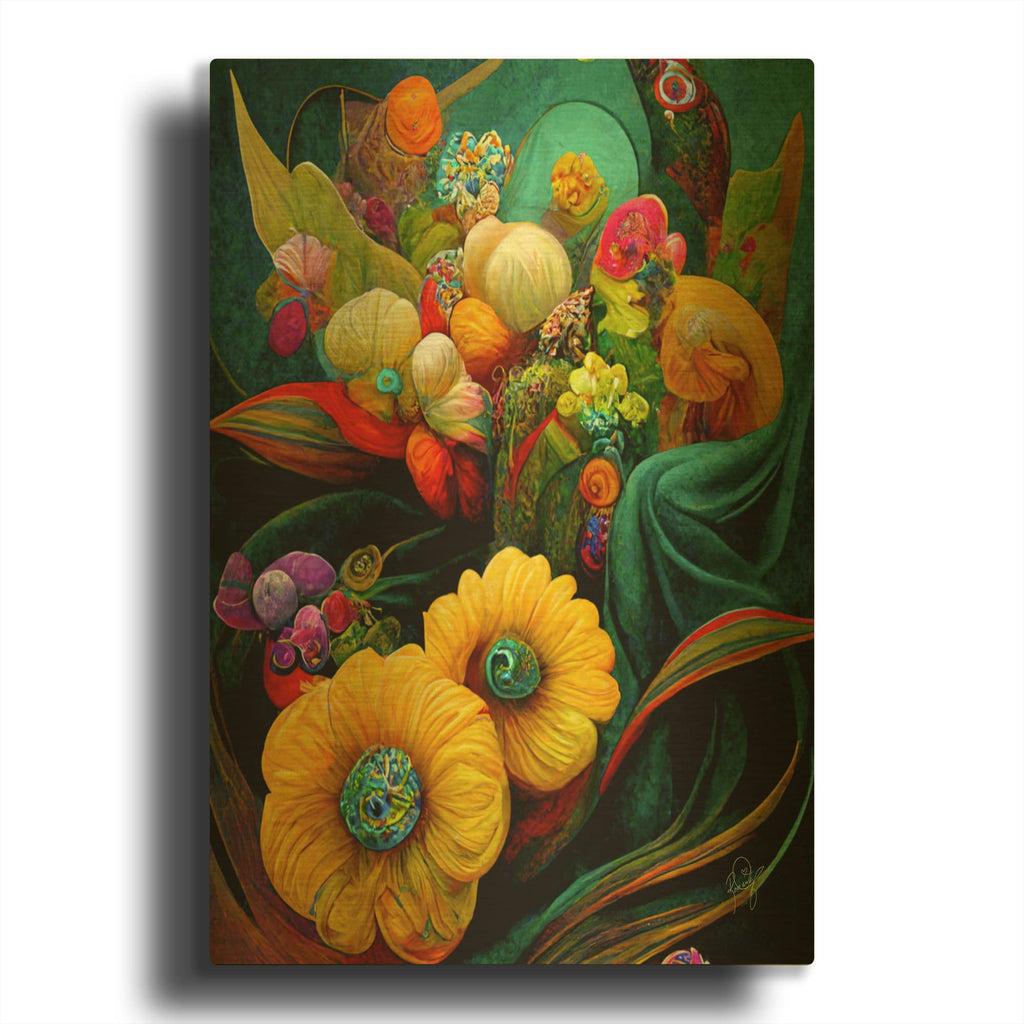 'The World I Close My Eyes To See 1' By Romantz Art Gold Metal Wall Art