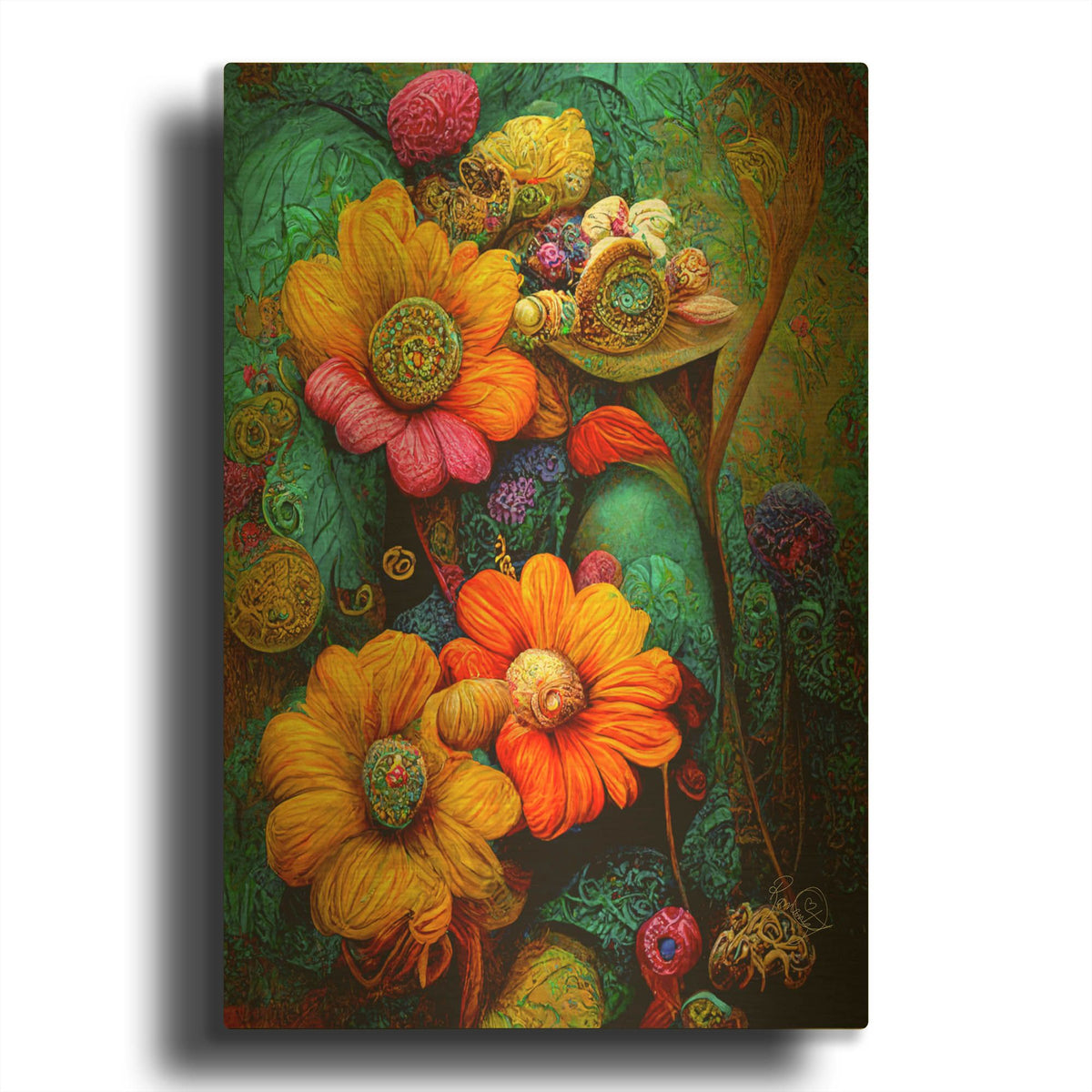 'The World I Close My Eyes To See 2' By Romantz Art Gold Metal Wall Art